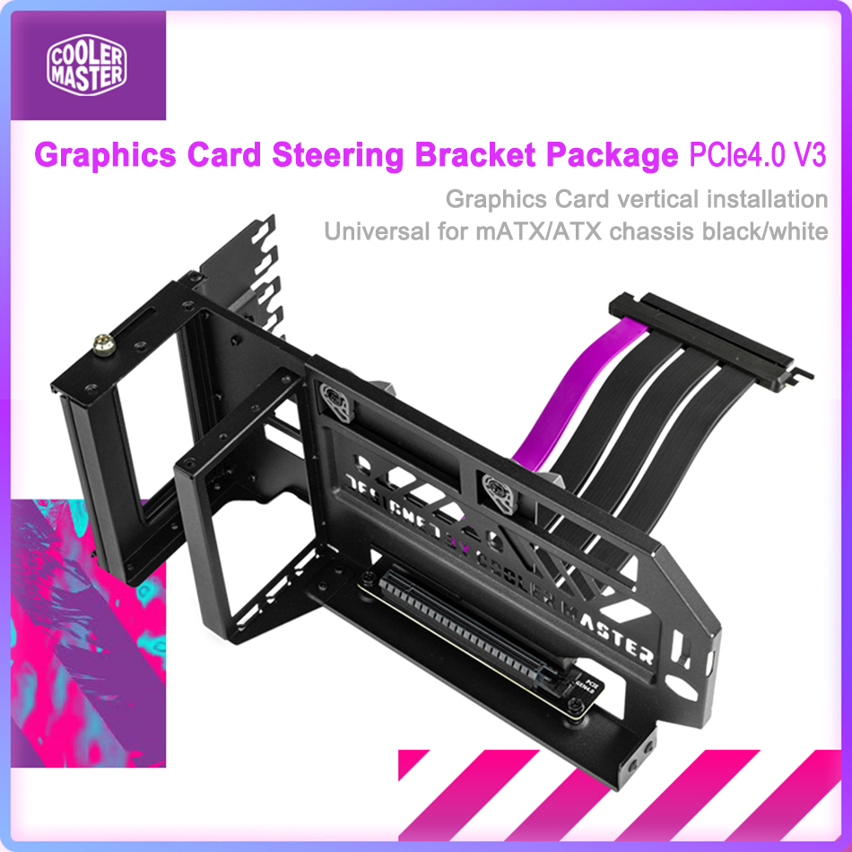 Vertical Gpu Bracket - COOLAMER-ステアリングカードホルダー,3.0/pcie-e 4.0 x16ユニバーサル垂直ブラケット,gpuエクステンションケーブル,300mm