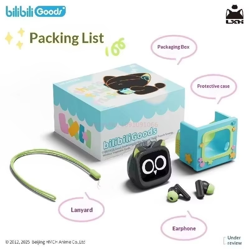 Gaming Headphone Accessories - BilibiliGoods CUBEFACE 羅小黑の伝説 LCD タッチスクリーンヘッドフォン アニメゲーミングヘッドセット