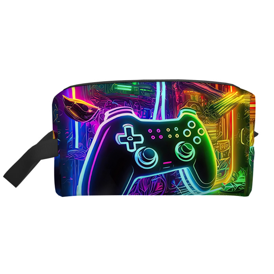 Gaming Accessories For Kids - ゲームパッドパターン化粧品バッグ男の子と女の子のための最高のギフト 2D フラット漫画バッグ子供のための収納袋