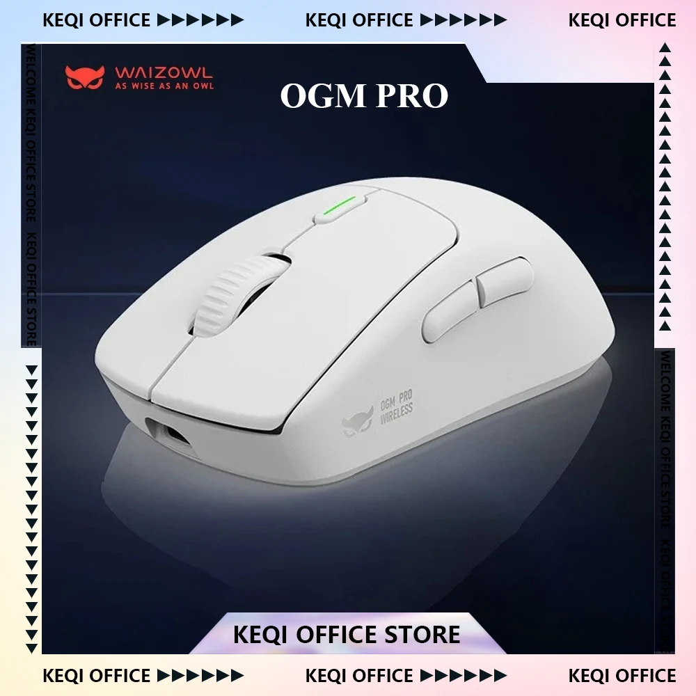 Gaming Hand Accessories - Waizowl OGM Pro ワイヤレスマウス人間工学に基づいたデザイン軽量トライモード PAW3395 ラップトップアクセサリー長いバッテリー寿命ゲーミングマウス