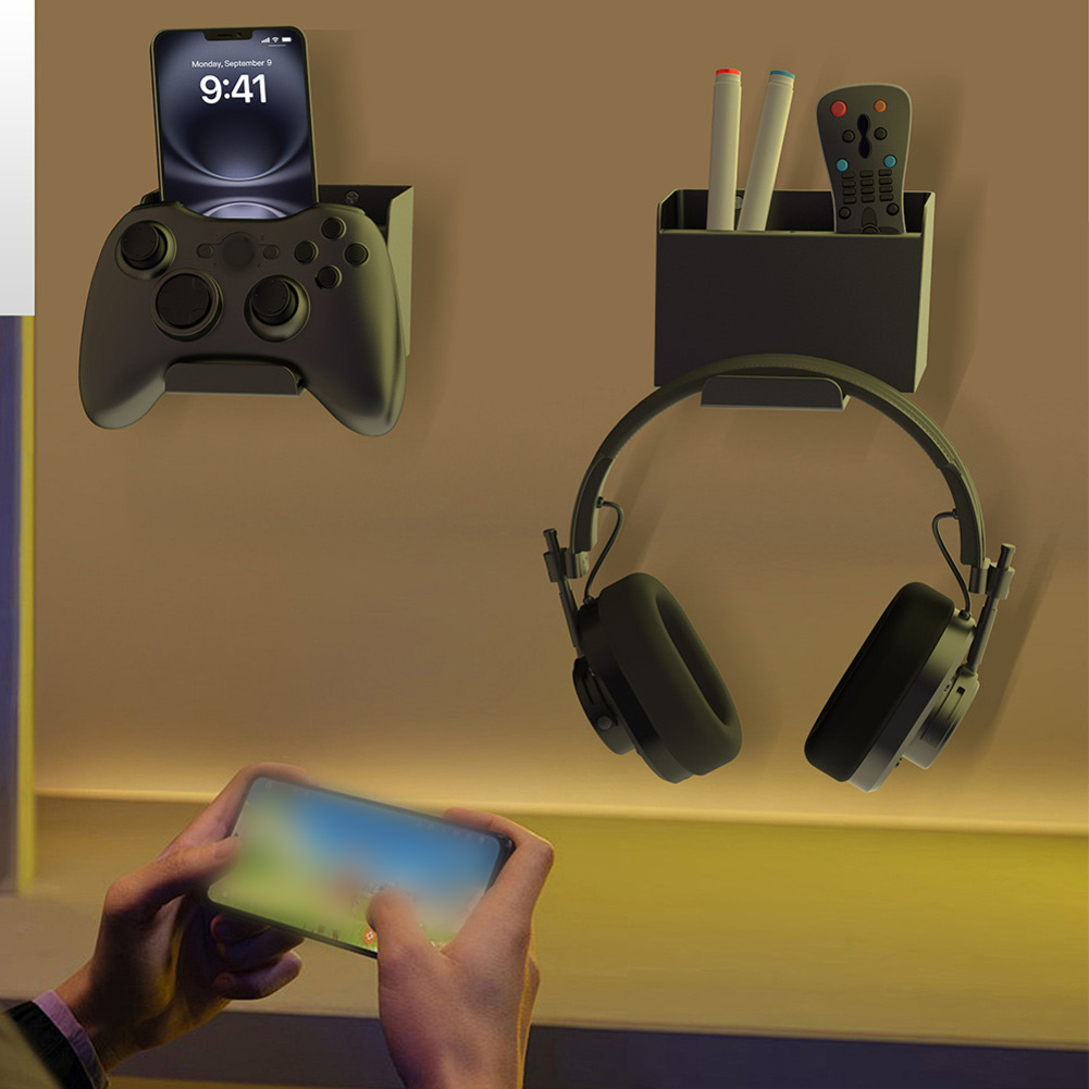Gaming Accessories Wall Mount - 多目的ディスプレイスタンドゲームアクセサリー壁掛けホルダー、スチームコントローラー2、ヘッドセット、電話、その他の小型ガジェット用