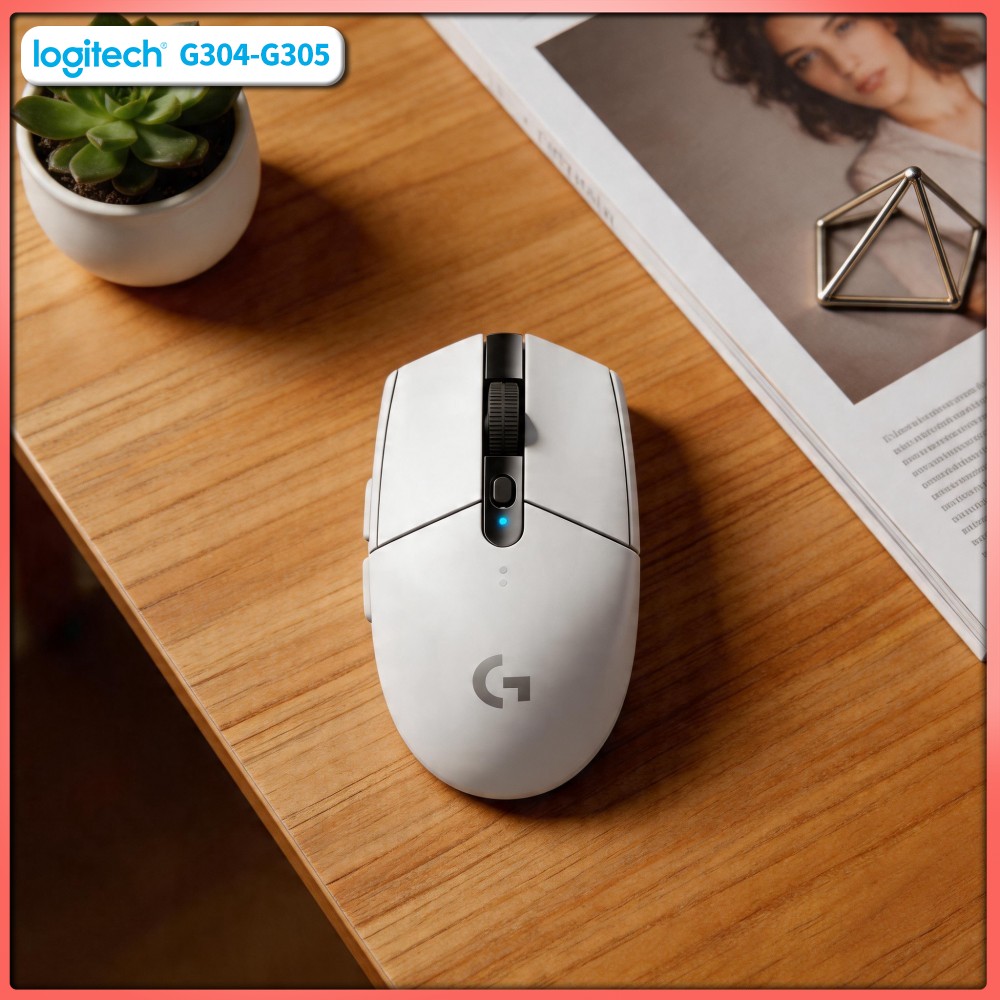 Gaming Hand Accessories - ロジクール G305 LIGHTSPEED ゲーミングマウス、12000 DPI HERO、6つのカスタムボタン、250時間バッテリー、PC