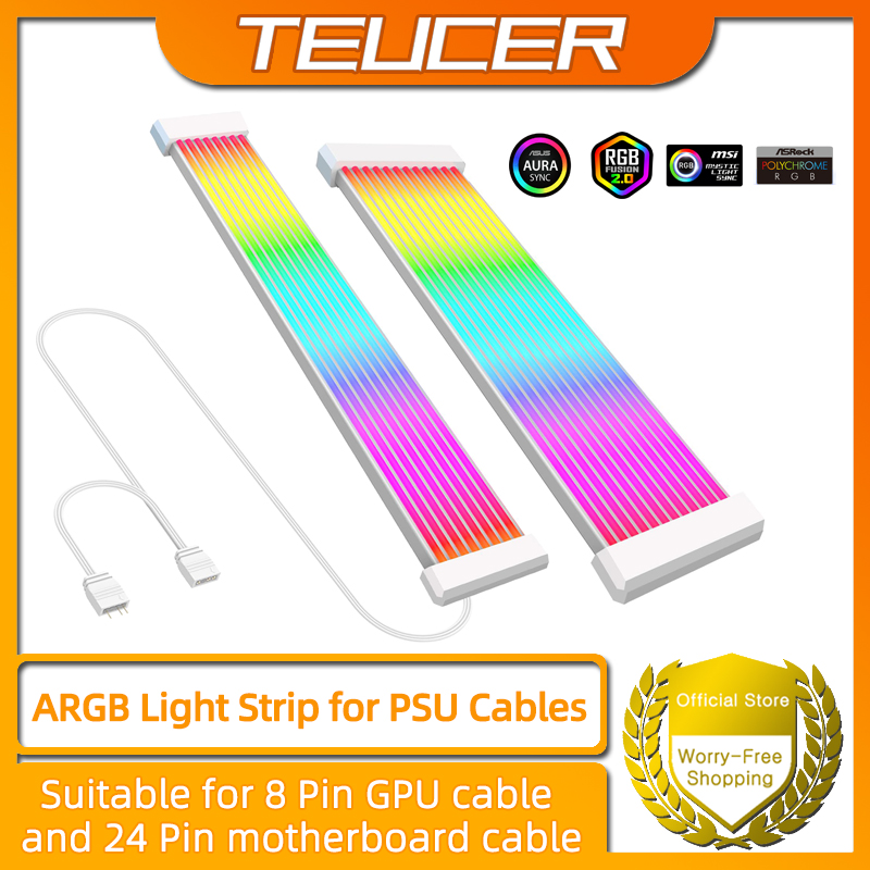 Vertical Gpu Bracket - ライトストリップ,psu,pc rgb,gpu,5v,3ピン,argb sync,6ピン,8ピン,12ピン,16ピン,24ピン用の延長ケーブル