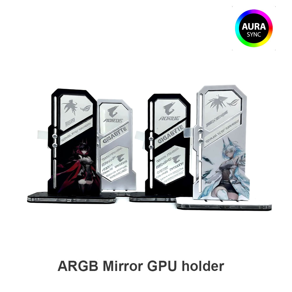 Vertical Gpu Bracket - DIYミラーVGAホルダーARGBゲーマーキャビネット5090 5080垂直GPUブラケットサポートジャックAURA Sync PCアクセサリー3090 4070 4090