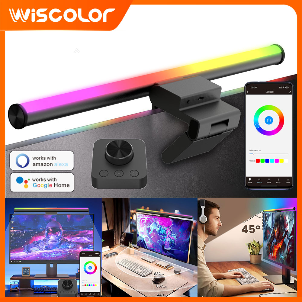 スクリーン吊り下げランプモニターライトバー LED ゲーム調 - Gaming Accessories Wall Mount のレビューと価格