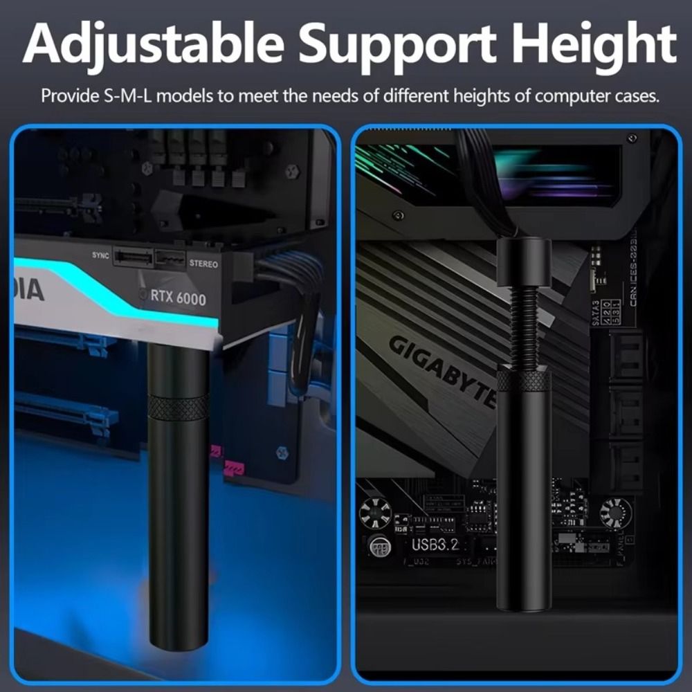調整可能なアルミニウム製グラフィックカードホルダー伸縮式回転 - Vertical Gpu Bracket のレビューと価格