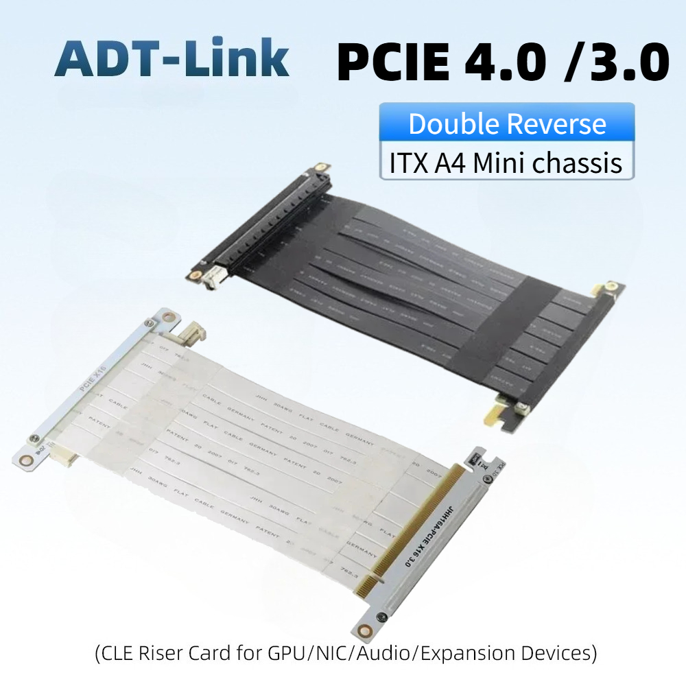 黒白ダブルリバースグラフィックカード延長ケーブル PCIe  - Vertical Gpu Bracket のレビューと価格