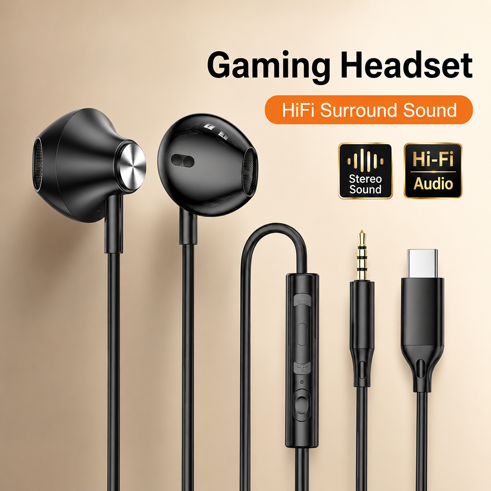 HiFi サラウンドヘッドフォン低音ステレオサウンド iPh - Gaming Headphone Accessories のレビューと価格