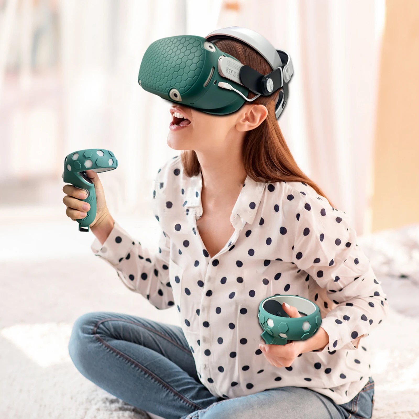 シリコン保護ケース,Oculus Quest 2用,ヘッドカ - Gaming Headphone Accessories のレビューと価格