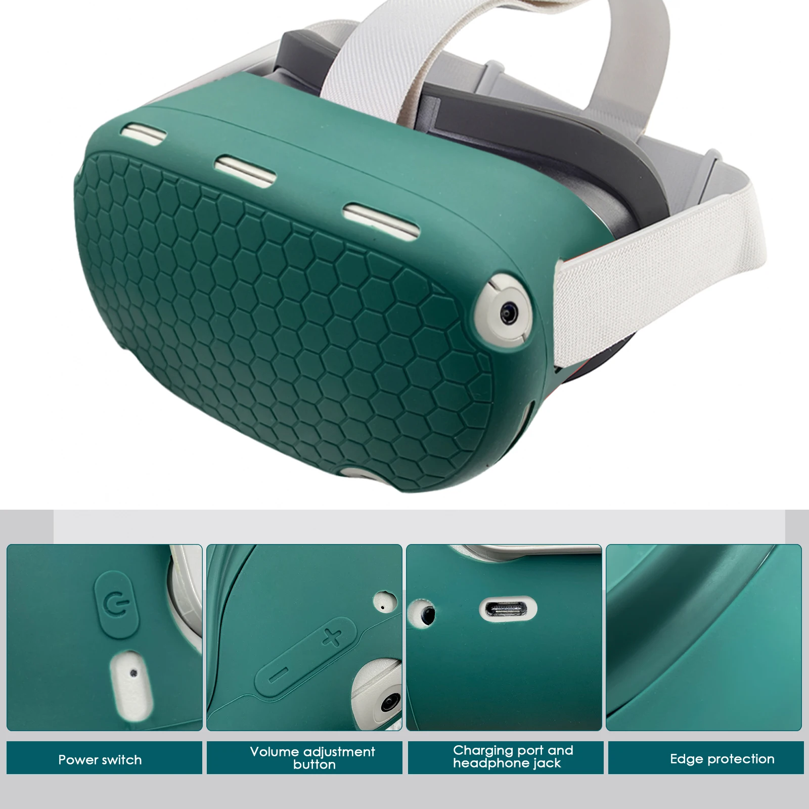 シリコン保護ケース,Oculus Quest 2用,ヘッドカ - Gaming Headphone Accessories のレビューと価格