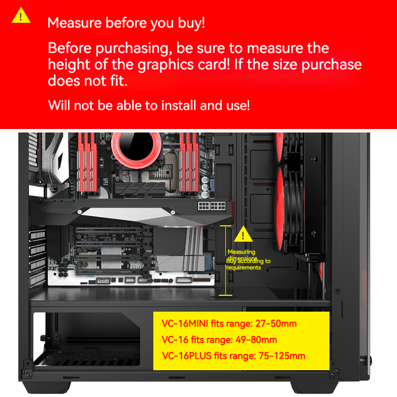 グラフィックスカード GPU ホルダー 調整可能な伸縮式回転 - Vertical Gpu Bracket のレビューと価格