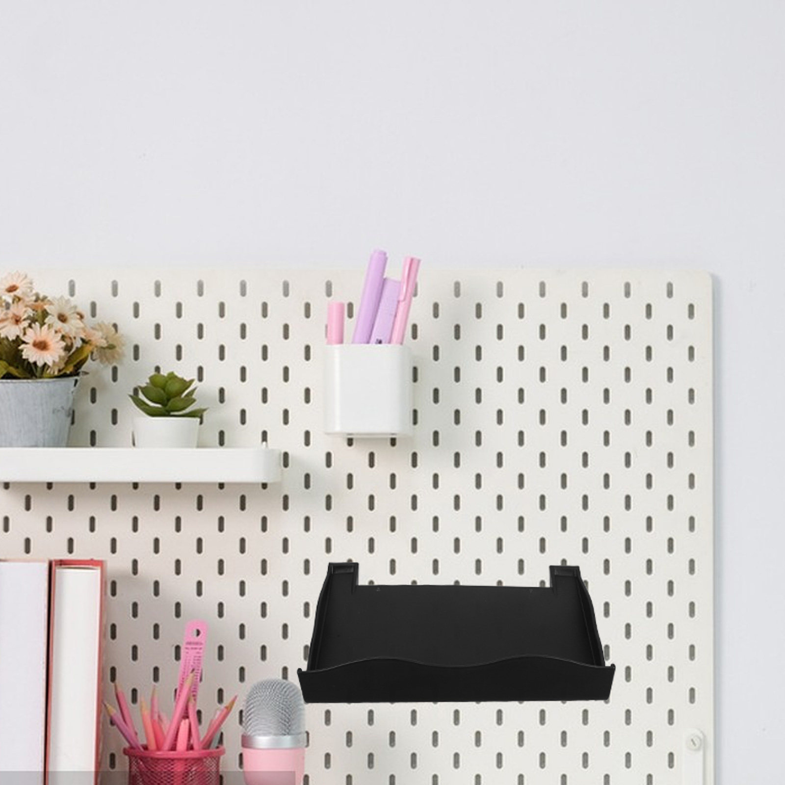 ペグボードトレイシェルフ 穴あけ不要 壁掛け収納オーガナイザ - Gaming Accessories Wall Mount のレビューと価格