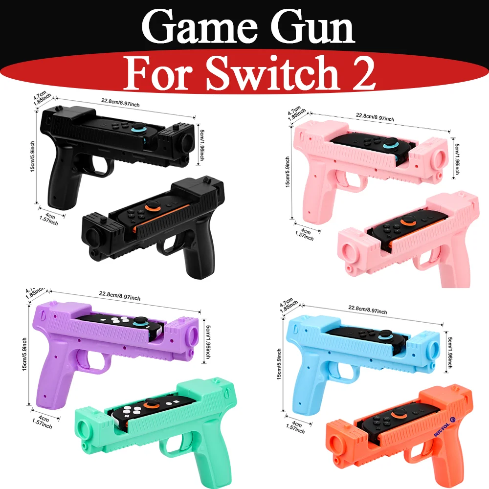 新しい1ペア Switch2用 耐摩耗性体感ゲームガン 4色 - Gaming Hand Accessories のレビューと価格