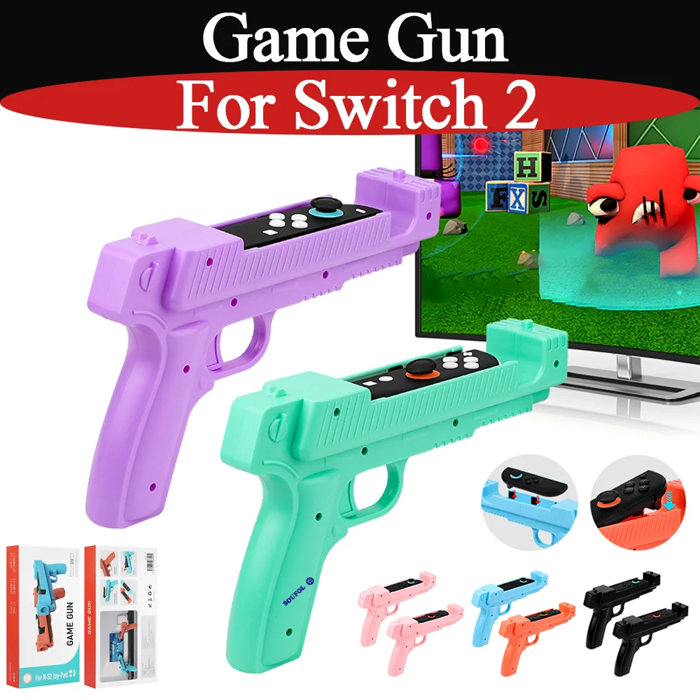 新しい1ペア Switch2用 耐摩耗性体感ゲームガン 4色 - Gaming Hand Accessories のレビューと価格