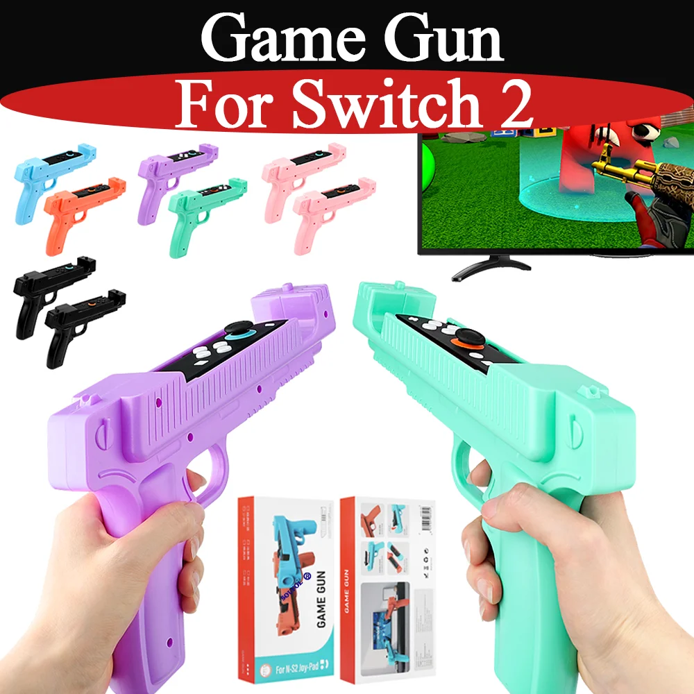 新しい1ペア Switch2用 耐摩耗性体感ゲームガン 4色 - Gaming Hand Accessories のレビューと価格
