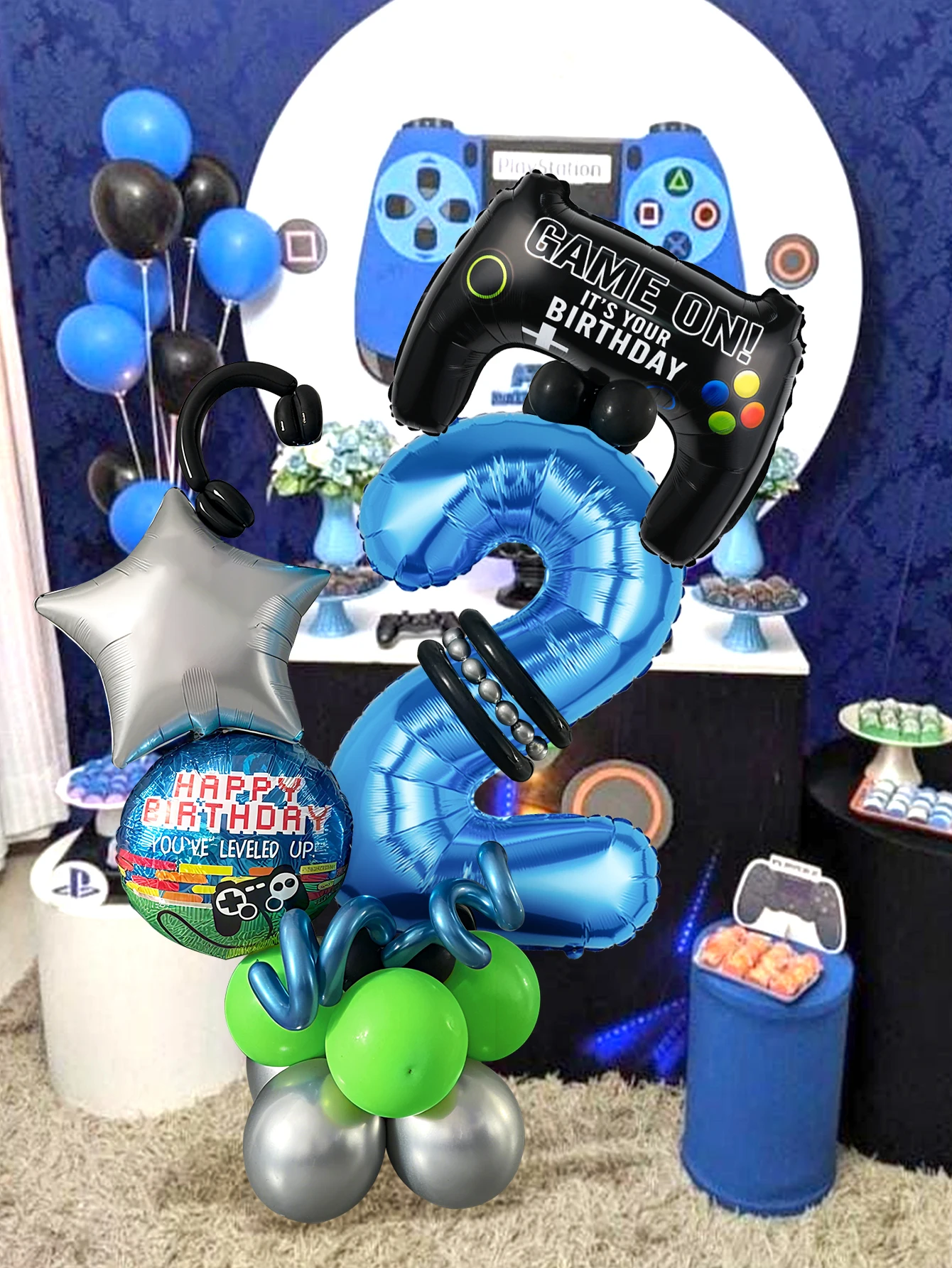 32個入りゲームテーマ誕生日ナンバーバルーンキット、ゲーマー - Gaming Accessories For Room のレビューと価格