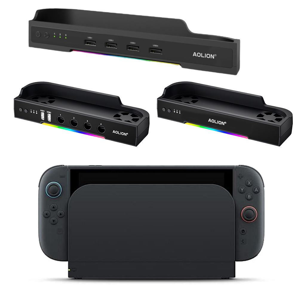 スイッチ 2 ゲームコンソール冷却ファン RGB ラジエータ - Gaming Accessories Wall Mount のレビューと価格