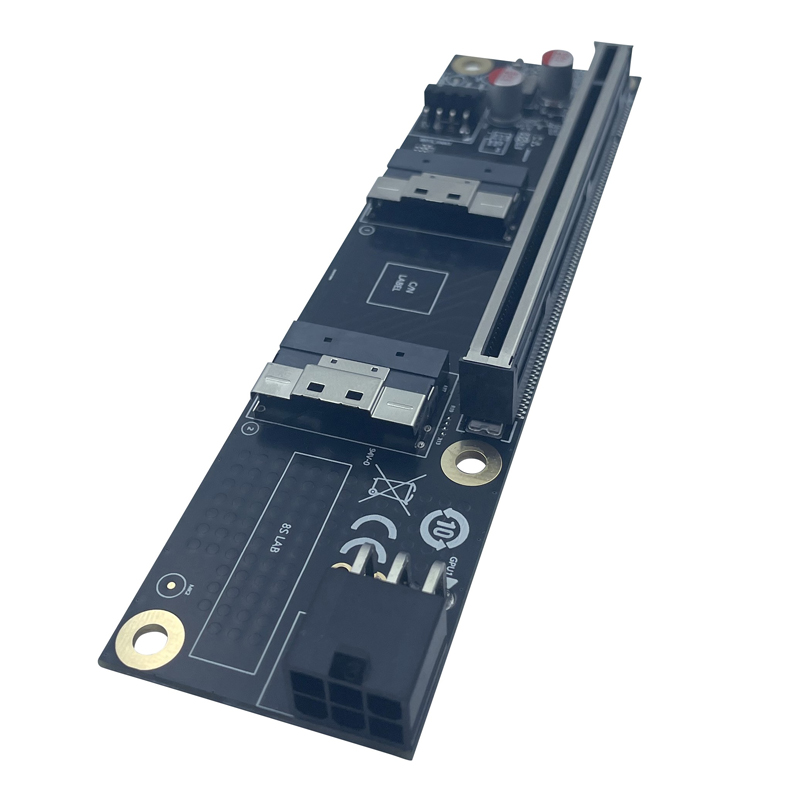 新型2ポートSlimSAS 8i x2 - PCIe5.0  - Vertical Gpu Bracket のレビューと価格
