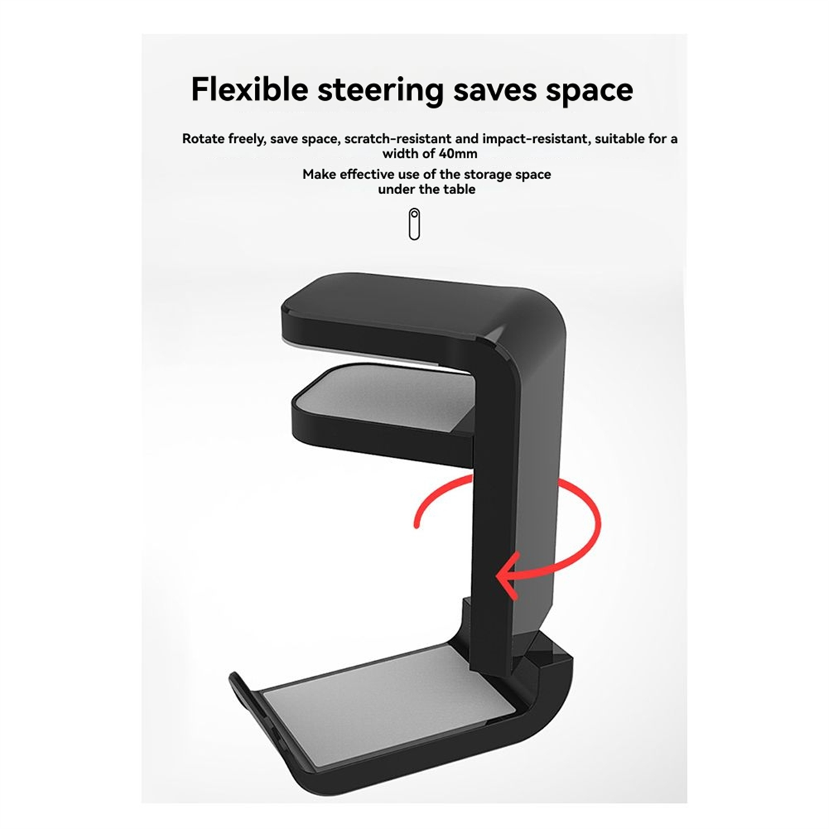 アビビ360 °   回転ヘッドフォンスタンドデスクトップヘ - Gaming Accessories Wall Mount のレビューと価格