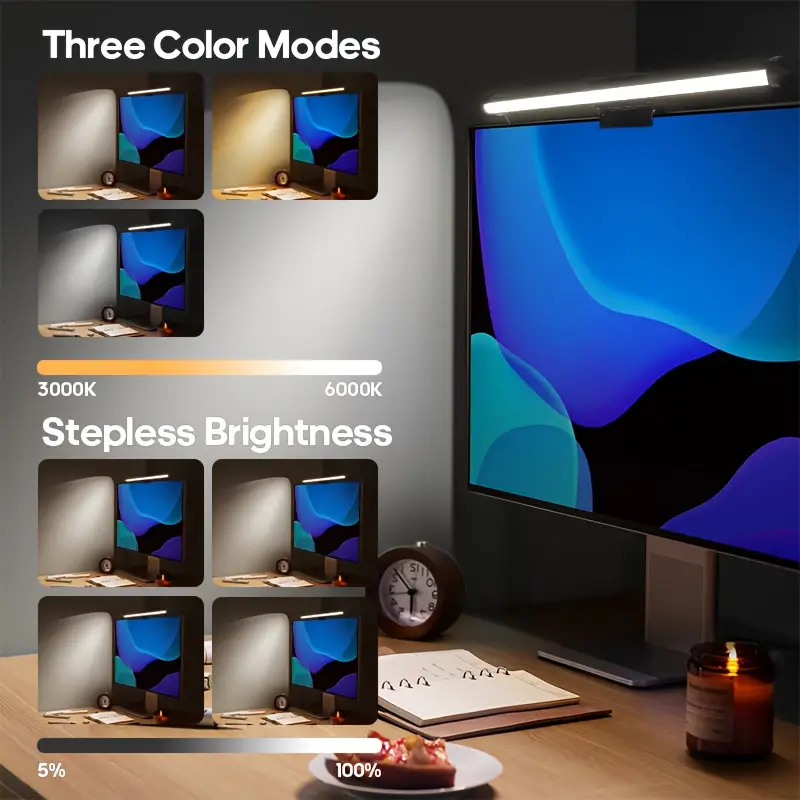 デスクトップPCモニター画面吊り下げライトバーRGB雰囲気照 - Gaming Accessories Wall Mount のレビューと価格